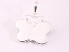 Zilveren vlinder hanger met blauwe schelp afbeelding 3