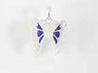 Fijne zilveren vlinder hanger met lapis lazuli afbeelding 3