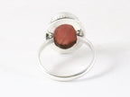 Bewerkte ovale zilveren ring met rhodochrosiet afbeelding 3