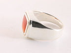 Zilveren zegelring met carneool afbeelding 2