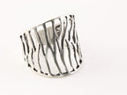 Brede opengewerkte zilveren ring afbeelding 1