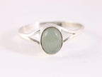 Fijne zilveren ring met groene aventurijn afbeelding 4