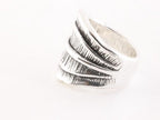 Bewerkte brede zilveren ring afbeelding 2