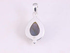 Bewerkte druppelvormige zilveren hanger met labradoriet afbeelding 3
