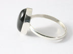 Ovale zilveren ring met onyx afbeelding 2