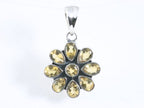 Bloemvormige zilveren hanger met citrien afbeelding 4