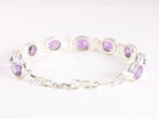 Zware zilveren armband met amethist afbeelding 3