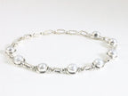 Fijne zilveren armband met parel afbeelding 2