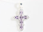 Zilveren kruishanger met amethist afbeelding 4