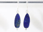 Druppelvormige zilveren oorbellen met lapis lazuli afbeelding 3