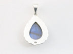 Bewerkte druppelvormige zilveren hanger met labradoriet afbeelding 3