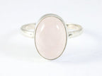 Ovale zilveren ring met rozenkwarts afbeelding 4
