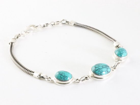Zilveren armband met turkoois afbeelding 2