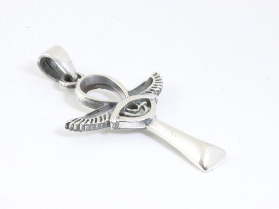 Bewerkte zilveren ankh hanger afbeelding 2