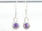 Zilveren oorbellen met paarse charoiet afbeelding 4