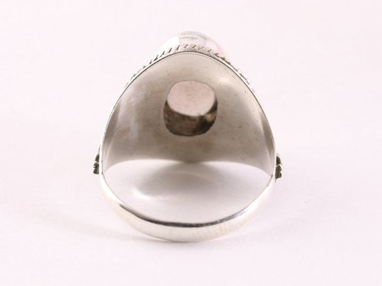 Bewerkte zilveren ring met rookkwarts afbeelding 3