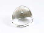 Bewerkte zilveren ring met aqua chalcedoon afbeelding 3