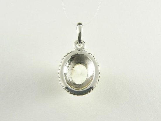 Fijne bewerkte zilveren hanger met regenboog maansteen afbeelding 3