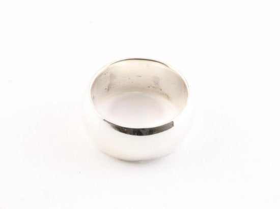 Brede gladde zilveren ring afbeelding 2