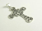 Opengewerkte zilveren kruishanger afbeelding 2
