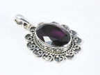Bewerkte zilveren hanger met amethist afbeelding 2
