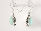 Bewerkte zilveren oorbellen met amazoniet afbeelding 2