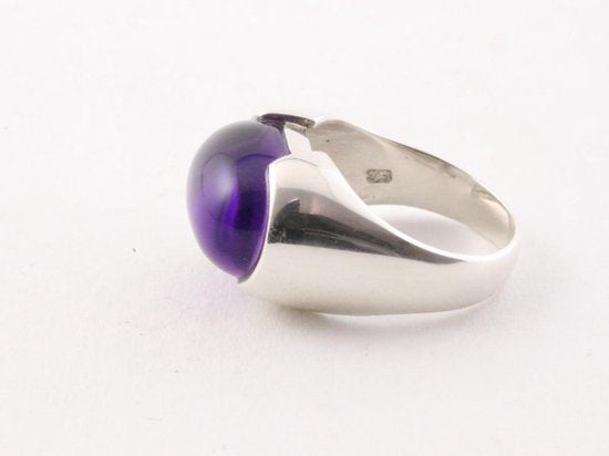 Zilveren ring met amethist afbeelding 3