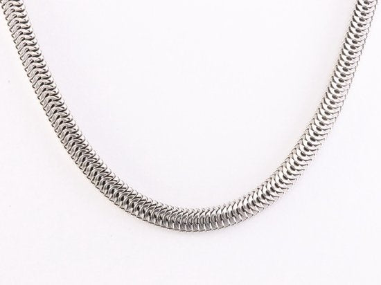 Fijne gevlochten zilveren ketting afbeelding 4