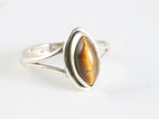 Fijne zilveren ring met tijgeroog afbeelding 1