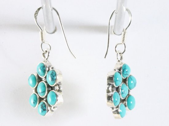 Zilveren oorbellen met turkoois afbeelding 2