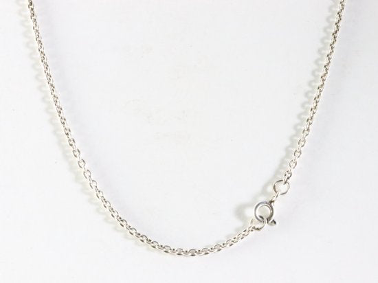 Bewerkte zilveren hanger met rode Mohave turkoois aan ketting afbeelding 5