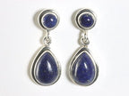 Zilveren oorstekers met lapis lazuli afbeelding 3