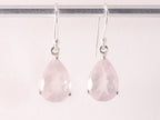 Zilveren oorbellen met rozenkwarts afbeelding 4