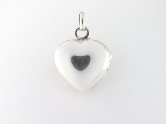 Fijn opengewerkt hartvormig zilveren medaillon afbeelding 3