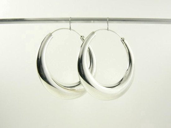 Grote zilveren oorringen afbeelding 2