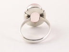 Ovale zilveren ring met rozenkwarts afbeelding 3