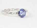 Zilveren ring met tanzaniet afbeelding 1