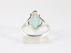Hoogglans zilveren ring met aqua chalcedoon afbeelding 3