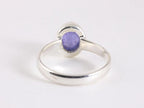 Hoogglans zilveren ring met tanzaniet afbeelding 3