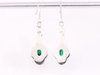 Zilveren oorbellen met jade en marcasiet afbeelding 3