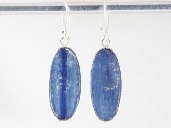 Zilveren oorbellen met kyaniet afbeelding 2