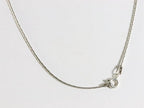Fijne zilveren vlinder hanger met marcasiet en parel aan ketting afbeelding 5