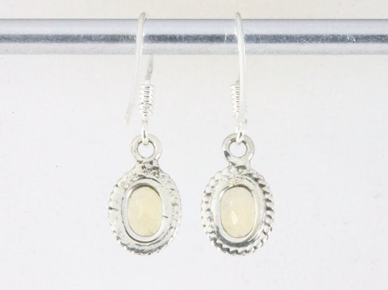 Fijne bewerkte zilveren oorbellen met citrien afbeelding 2