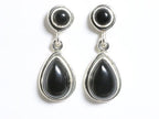 Zilveren oorstekers met onyx afbeelding 1