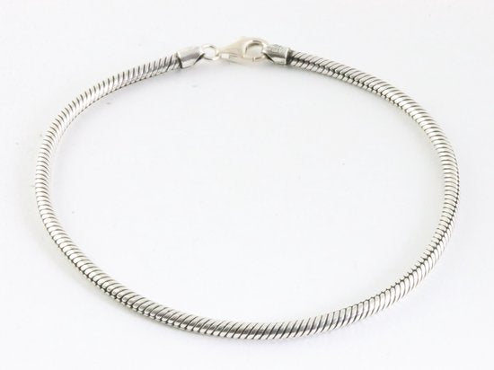 Zilveren snake armband 3 mm. afbeelding 1