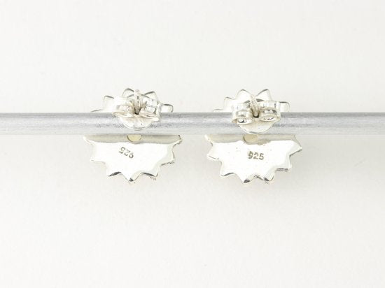 Bewerkte zilveren oorstekers met citrien afbeelding 3