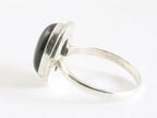 Ovale zilveren ring met onyx afbeelding 2