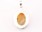 Bewerkte zilveren hanger met oranje agaat afbeelding 3