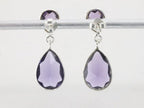 Zilveren oorstekers met amethist afbeelding 3