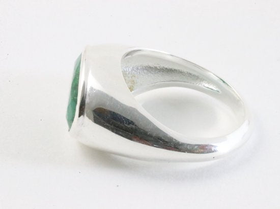 Zilveren ring met smaragd afbeelding 2
